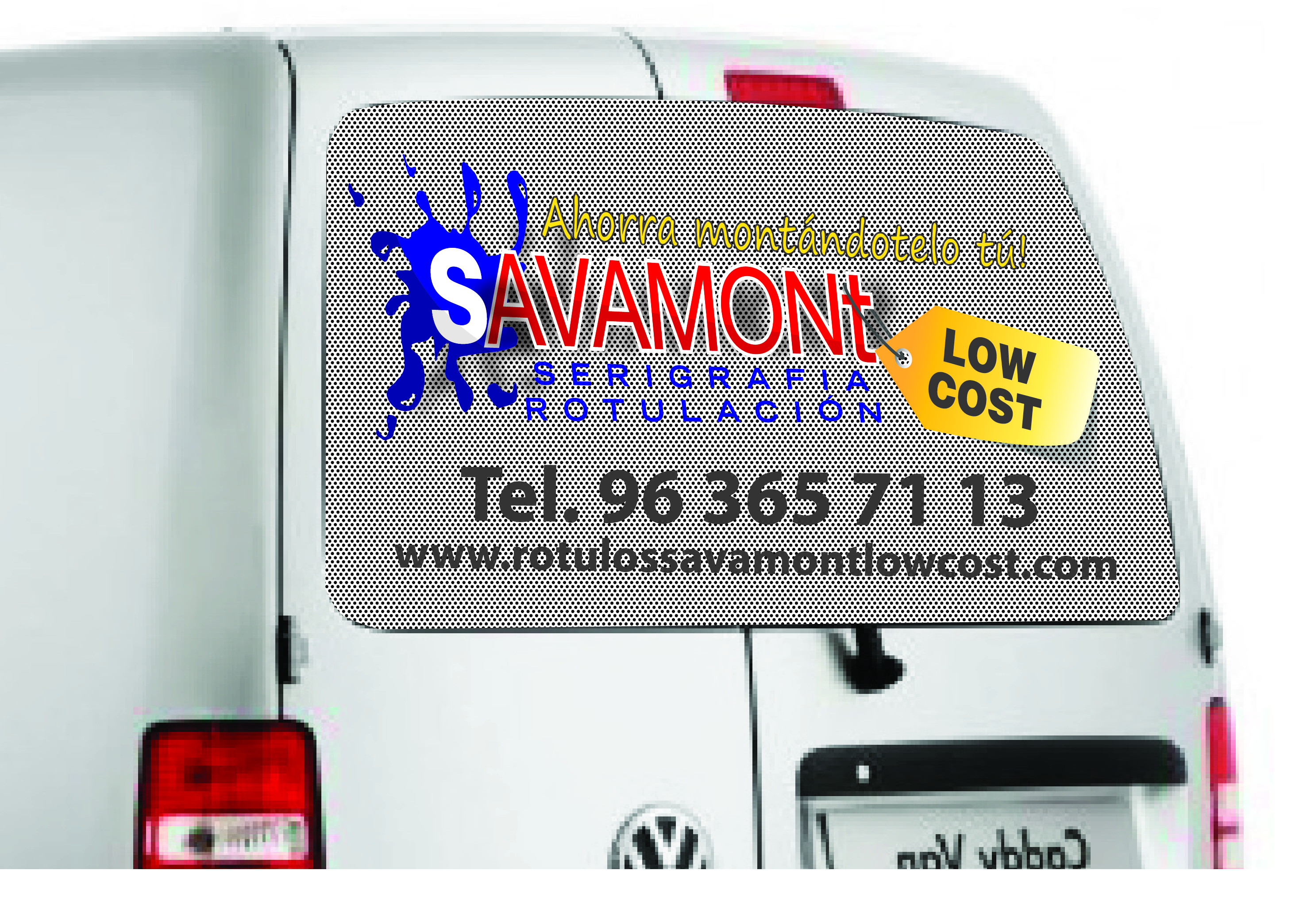 Cristal trasero microperforado